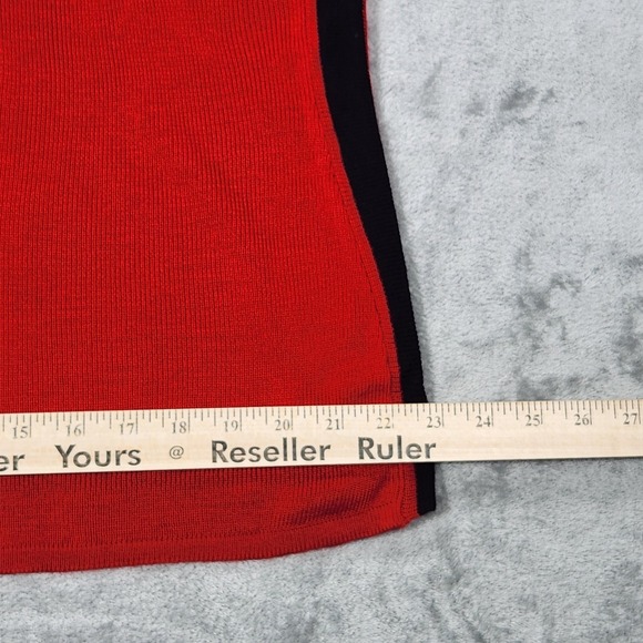Demetre Sweater Womens XL Red Black Eclipse Pullover Wool Acrylic Half Zip NWT - Picture 11 of 11